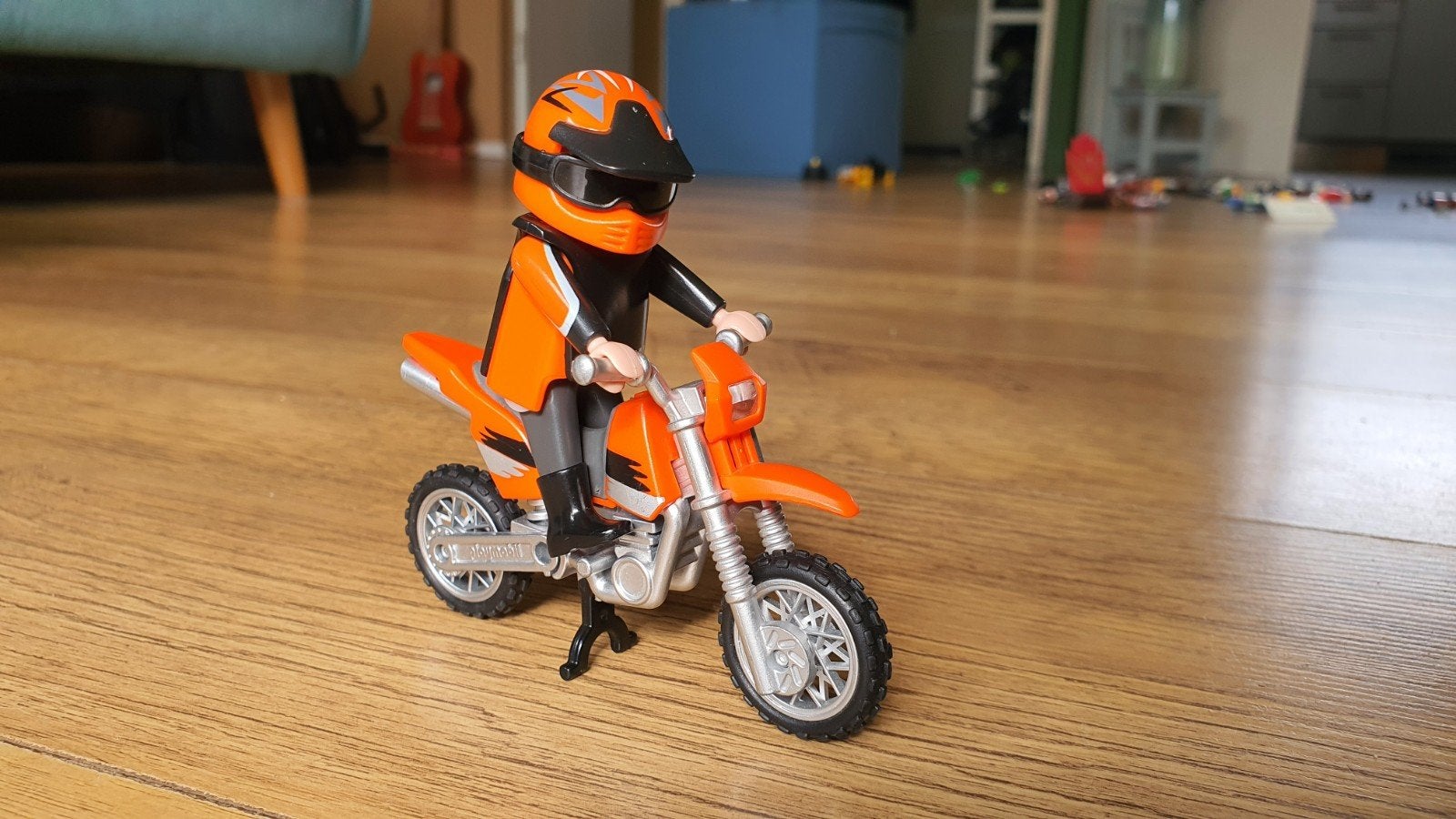 Playmobil motorcrosser met motor, Ophalen of Verzenden, Gebruikt
