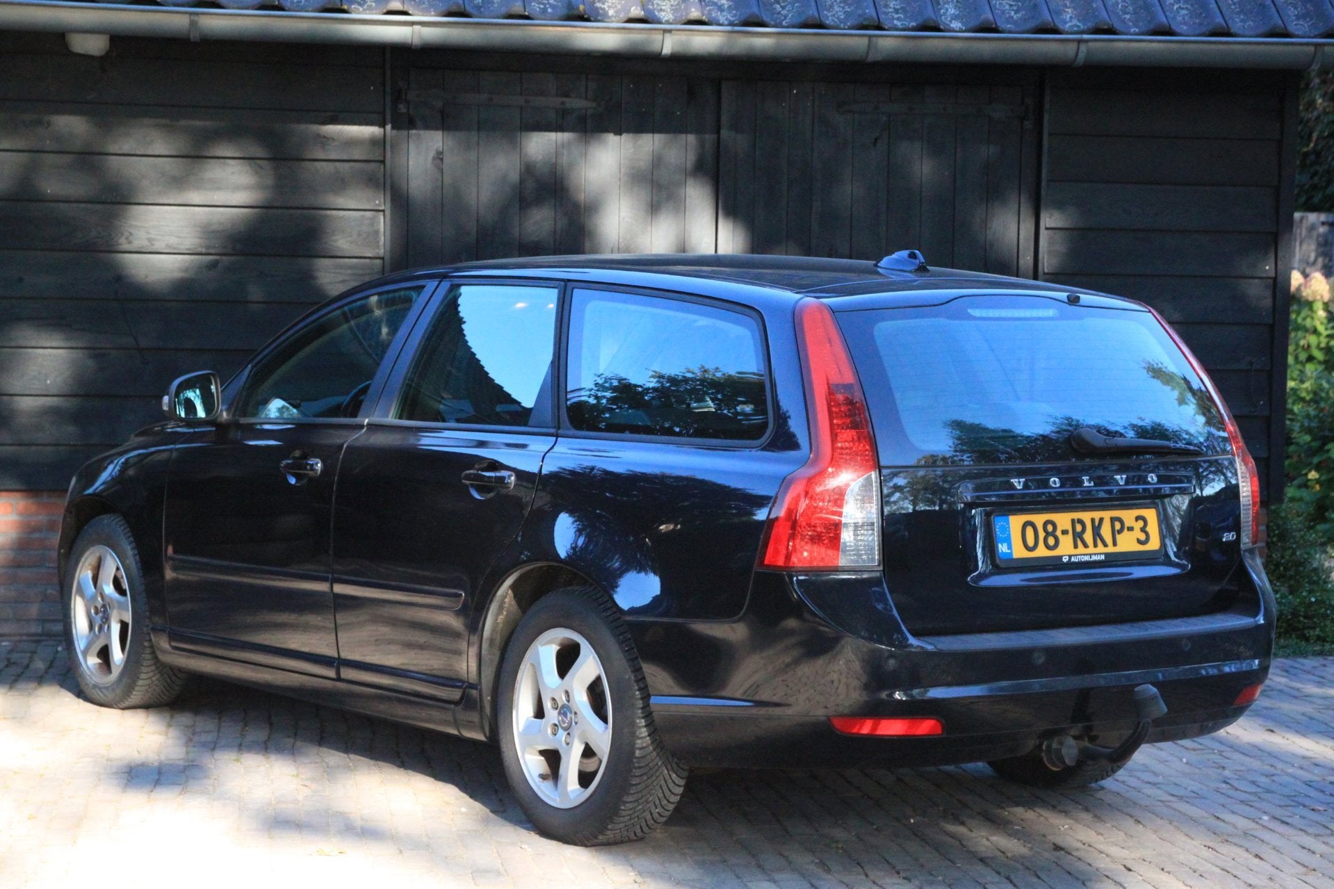 Volvo V50 2.0 Sport Navigatie/Parkeersensor/Trekhaak/Apk 09-, Stof, Gebruikt, Zwart, Zwart