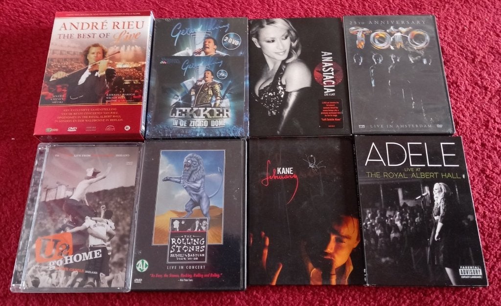 Muziek dvd's (12 stuks), Alle leeftijden, Ophalen of Verzenden, Zo goed als nieuw, Muziek en Concerten
