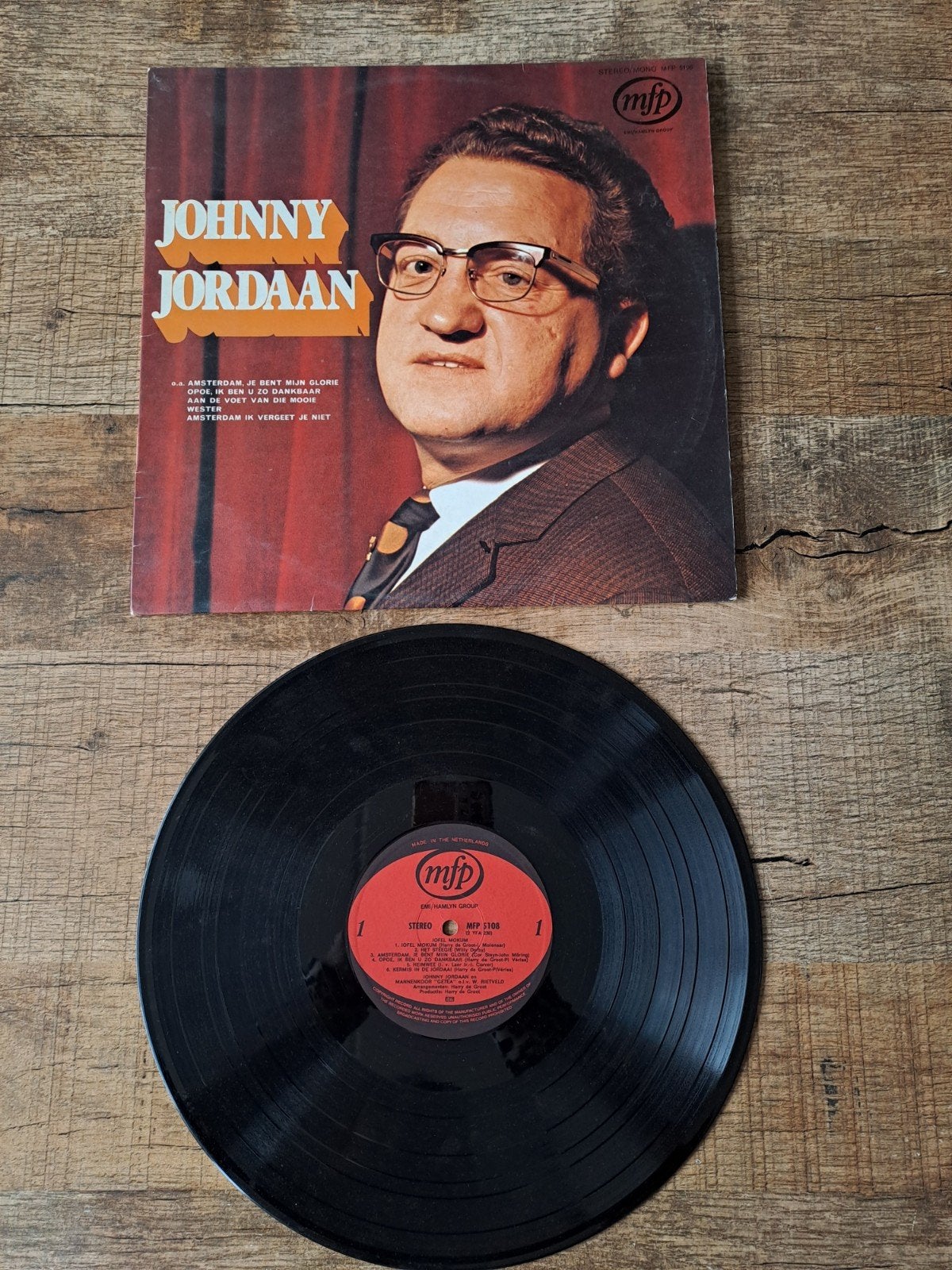 Johnny Jordaan LP - Amsterdamse volksmuziek, Ophalen of Verzenden, Gebruikt, 12 inch, Levenslied of Smartlap