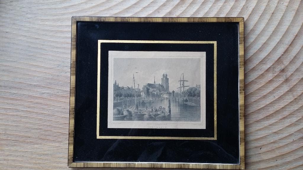 gravure / ets / tekening van Dordrecht [ dortrecht ], Ophalen of Verzenden