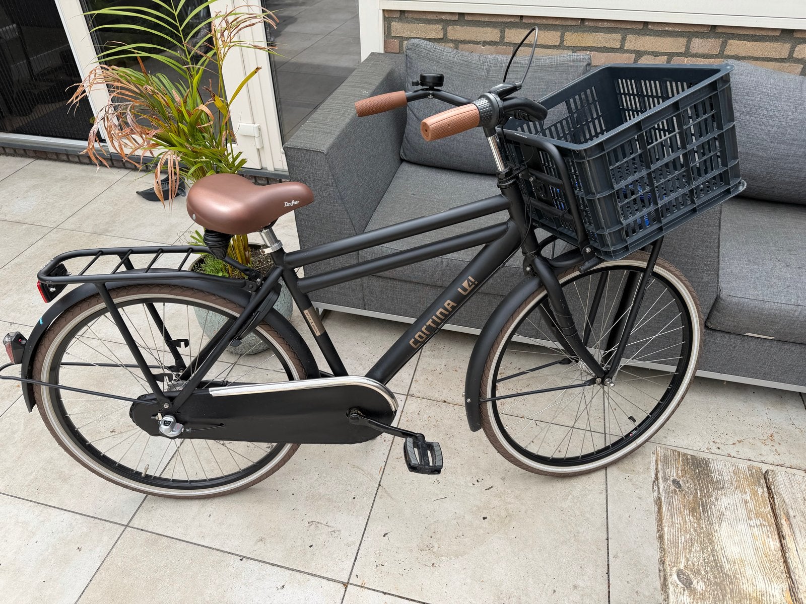 Cortina U4 Transport Mini 46, Jet Black Matt, Jongensfiets, Ophalen, Zo goed als nieuw, 24 inch