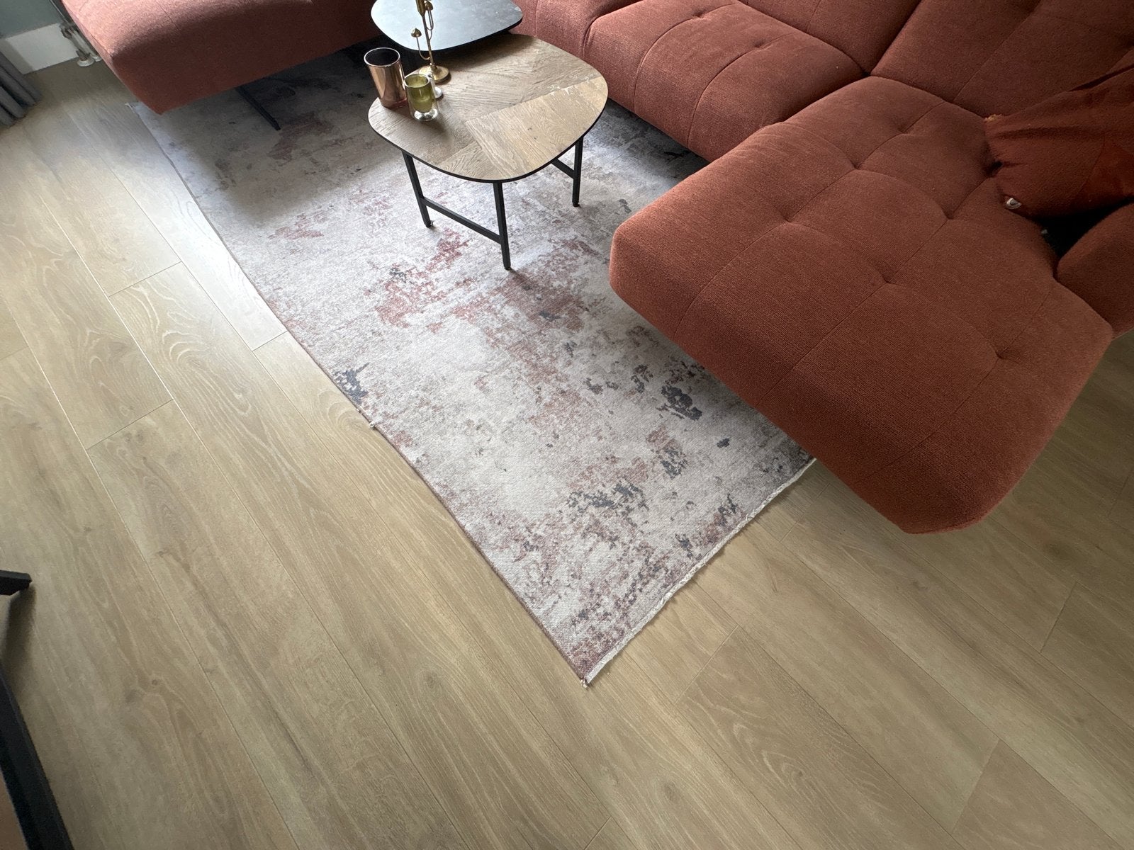 Vloerkleed - Beige/Roest/Blauw/Grijs, Ophalen, Gebruikt, Beige, 200 cm of meer