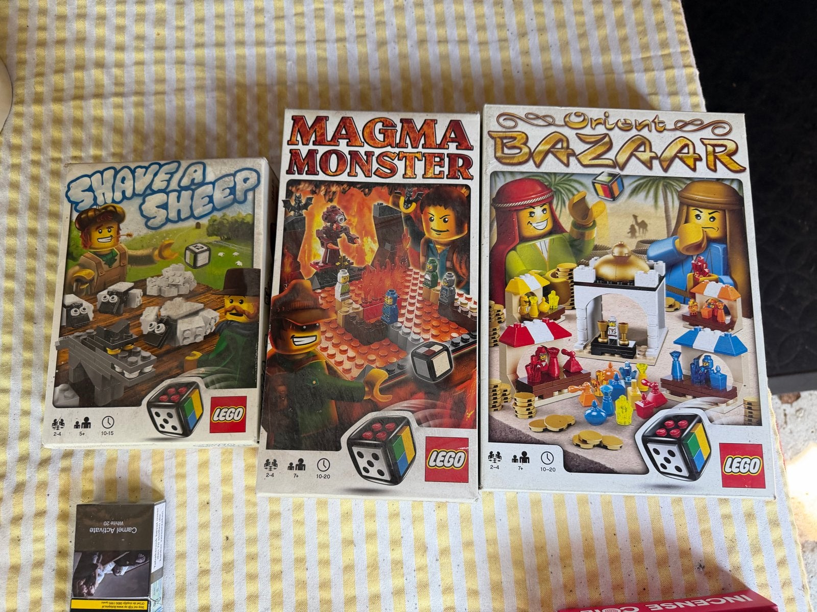 Lego bordspellen: Shave a Sheep, Magma Monster, Orient Bazaa, Drie of vier spelers, Ophalen, Gebruikt
