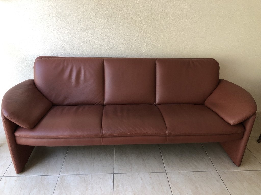 Leolux 3-zitsbank + fauteuil model Catalpa - ALS NIEUW, Ophalen, Zo goed als nieuw, Leer