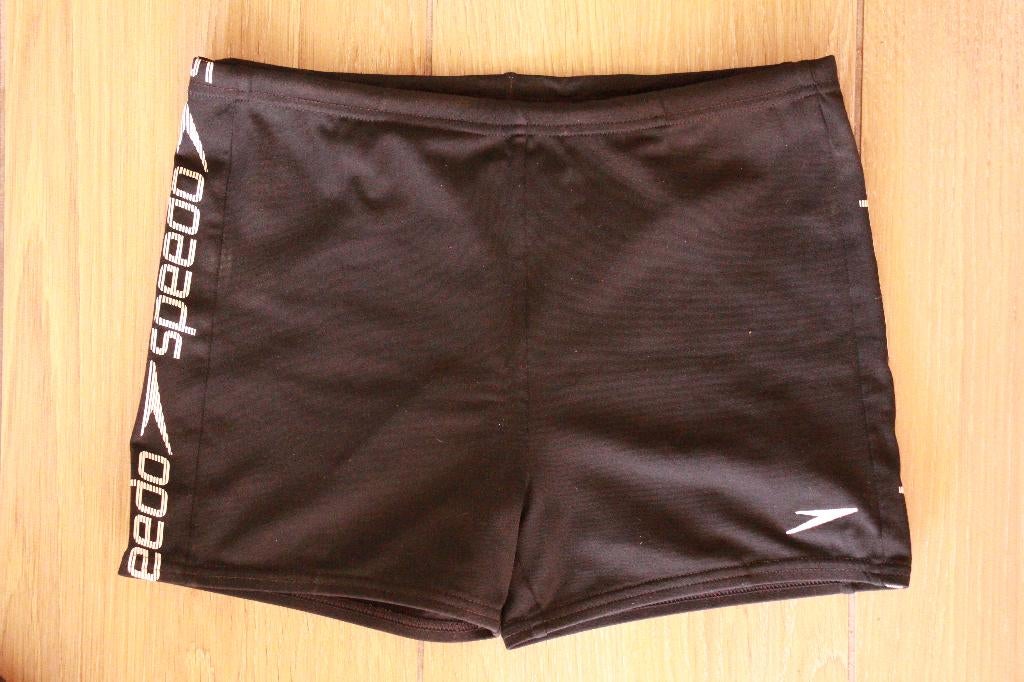 maat 140 Speedo zwembroek met wit opschrift, UV-zwemkleding, Ophalen of Verzenden, Zo goed als nieuw, Speedo