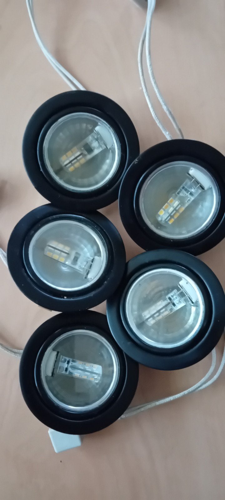 5 x inbouw spots 12 volt, Inclusief lichtbron, Overige merken, Ophalen of Verzenden, Zo goed als nieuw