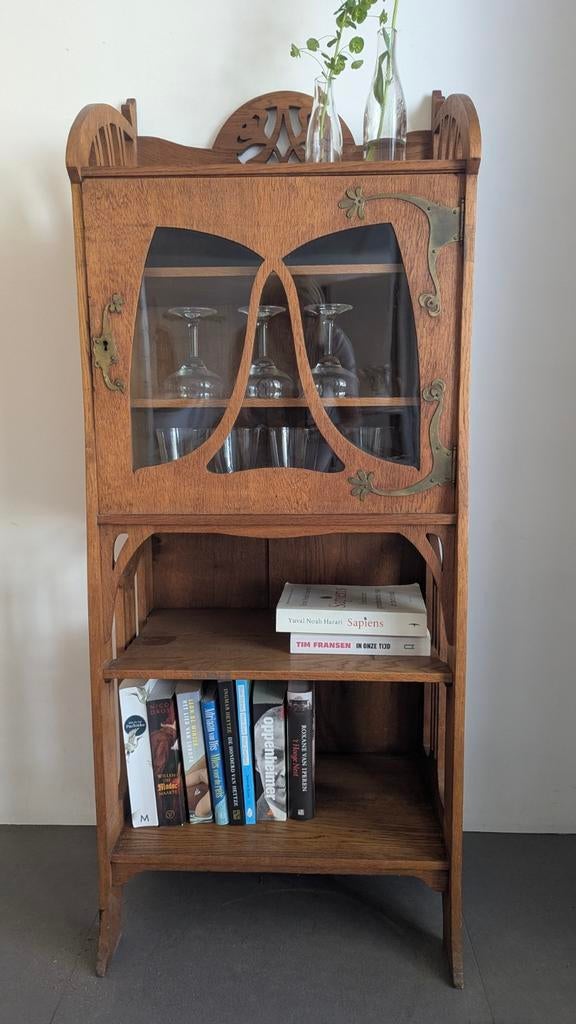 Jugendstil vitrinekastje, Antiek en Kunst, Ophalen of Verzenden