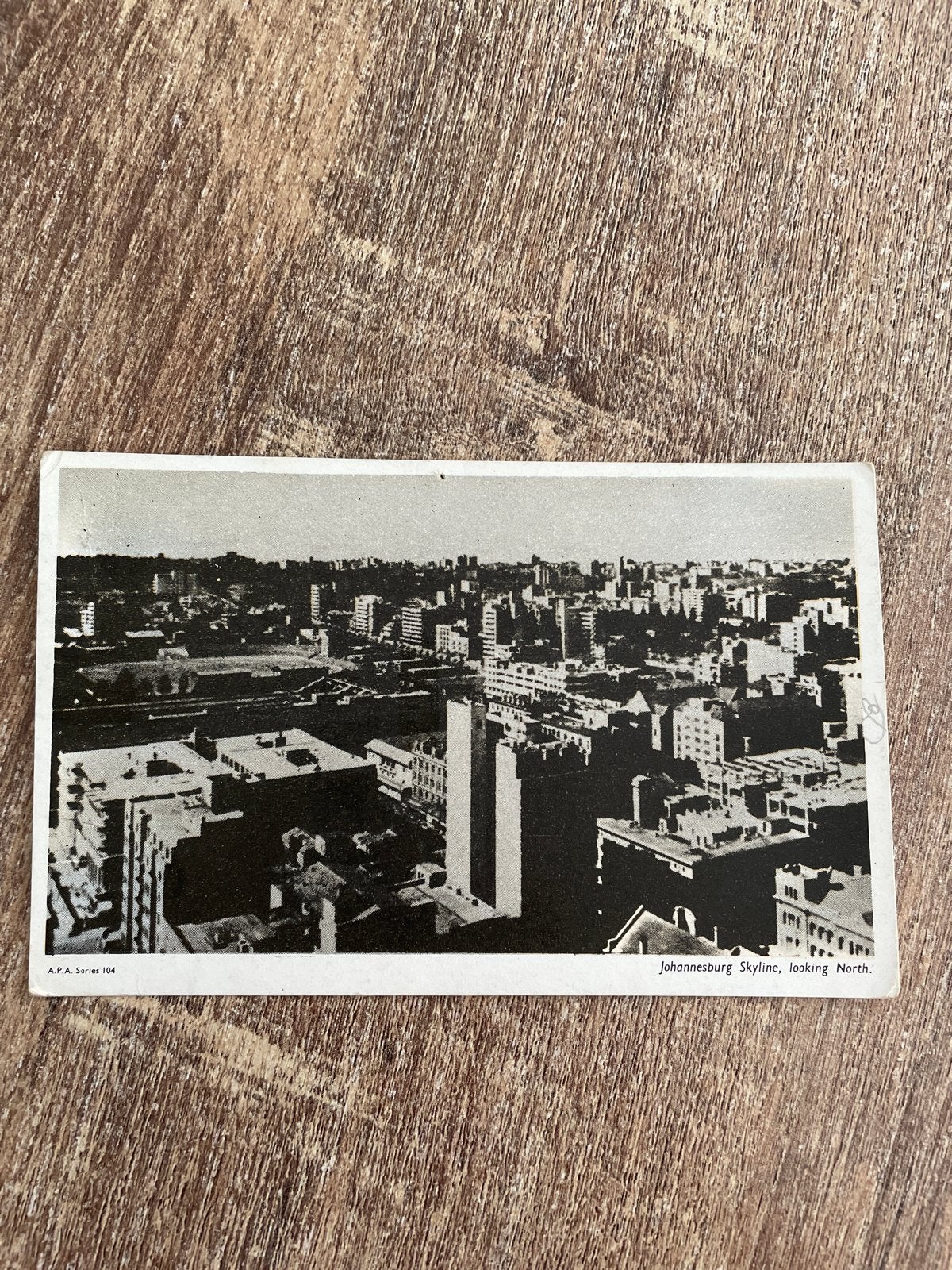 Oude ansichtkaart Johannesburg Skyline, Zuid-Afrika, Ophalen of Verzenden, Gelopen, Buiten Europa