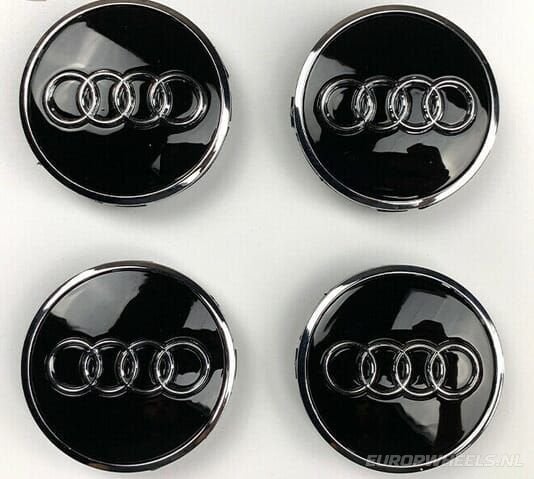 AUDI Logo naafdoppen ø 61 mm 4M0601170 Naafkap ZWART