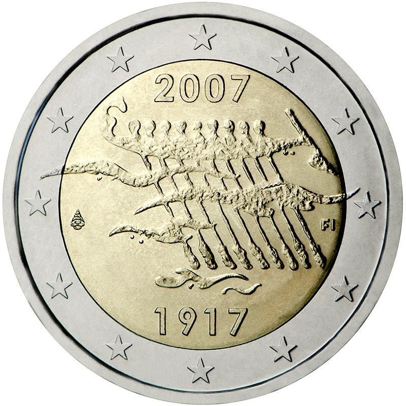 2 euro Finland 2007 - 90 jaar Onafhankelijkheid (UNC), Ophalen of Verzenden, Finland, 2 euro, Losse munt