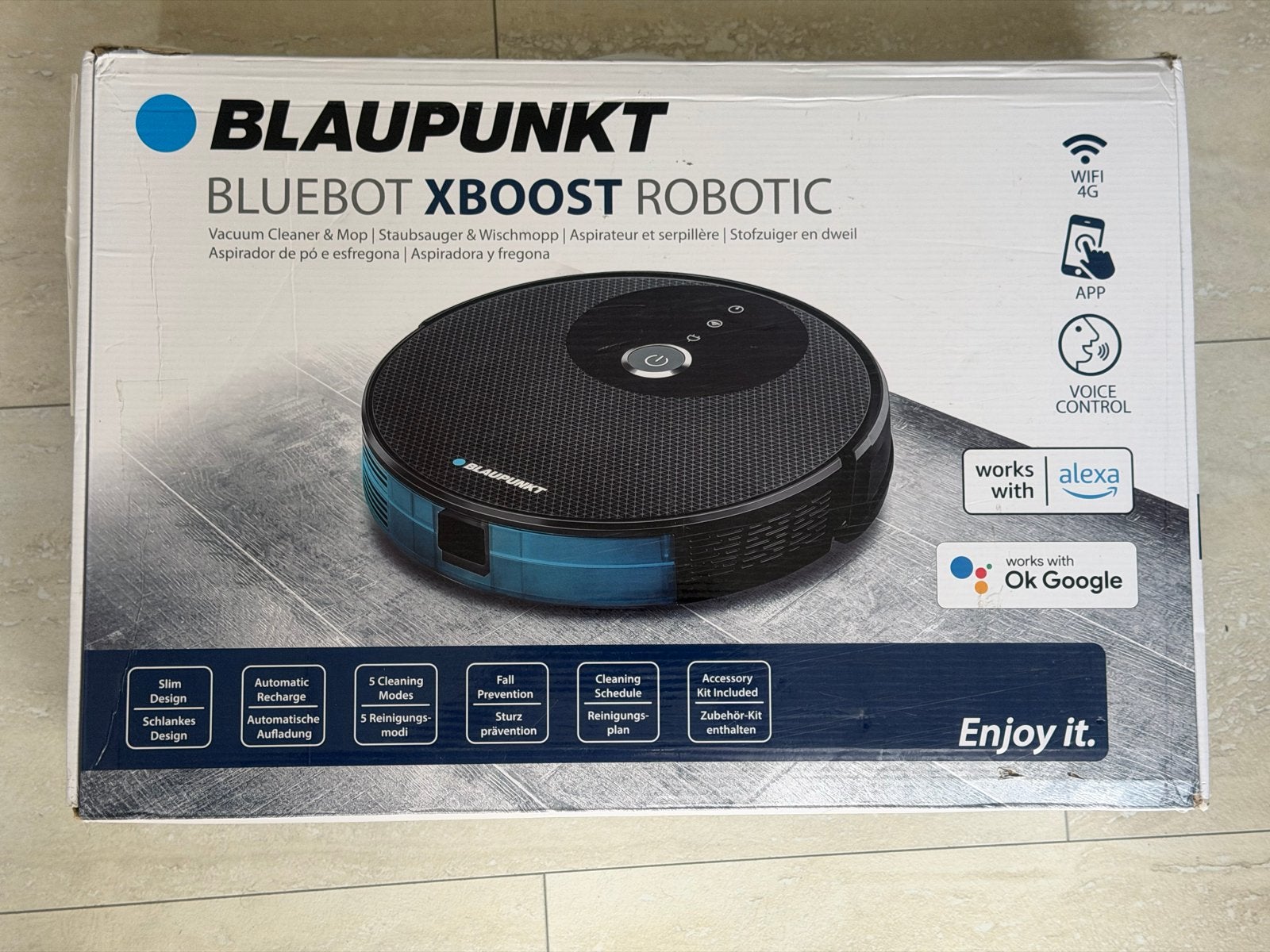 Blaupunkt Bluebot XBOOST Robotstofzuiger met Dweilfunctie, Overige merken, Nieuw, Ophalen of Verzenden, Robotstofzuiger