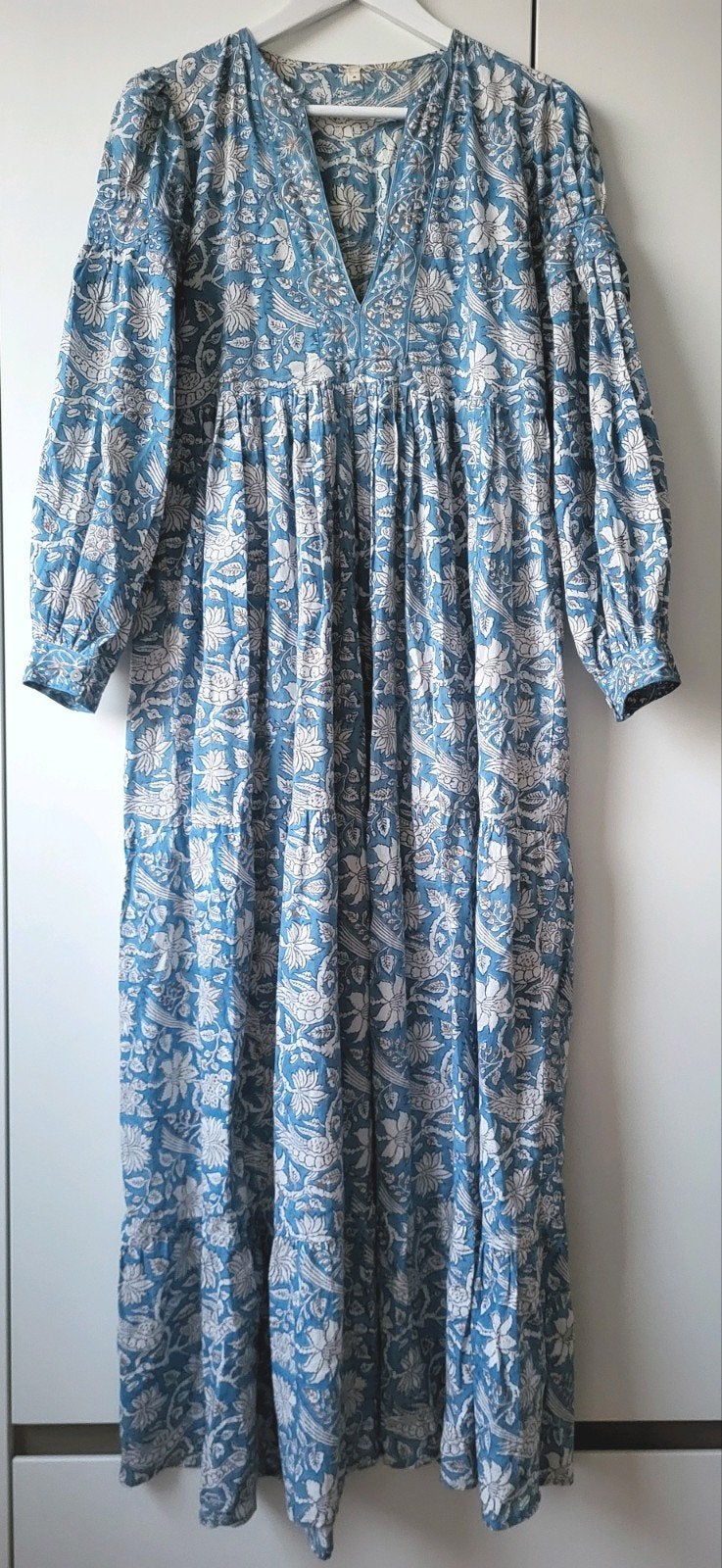 Daughters of India maxi jurk in maat 36 in nieuwstaat, Kleding | Dames, Blauw, Ophalen of Verzenden, Zo goed als nieuw, Maat 36 (S)