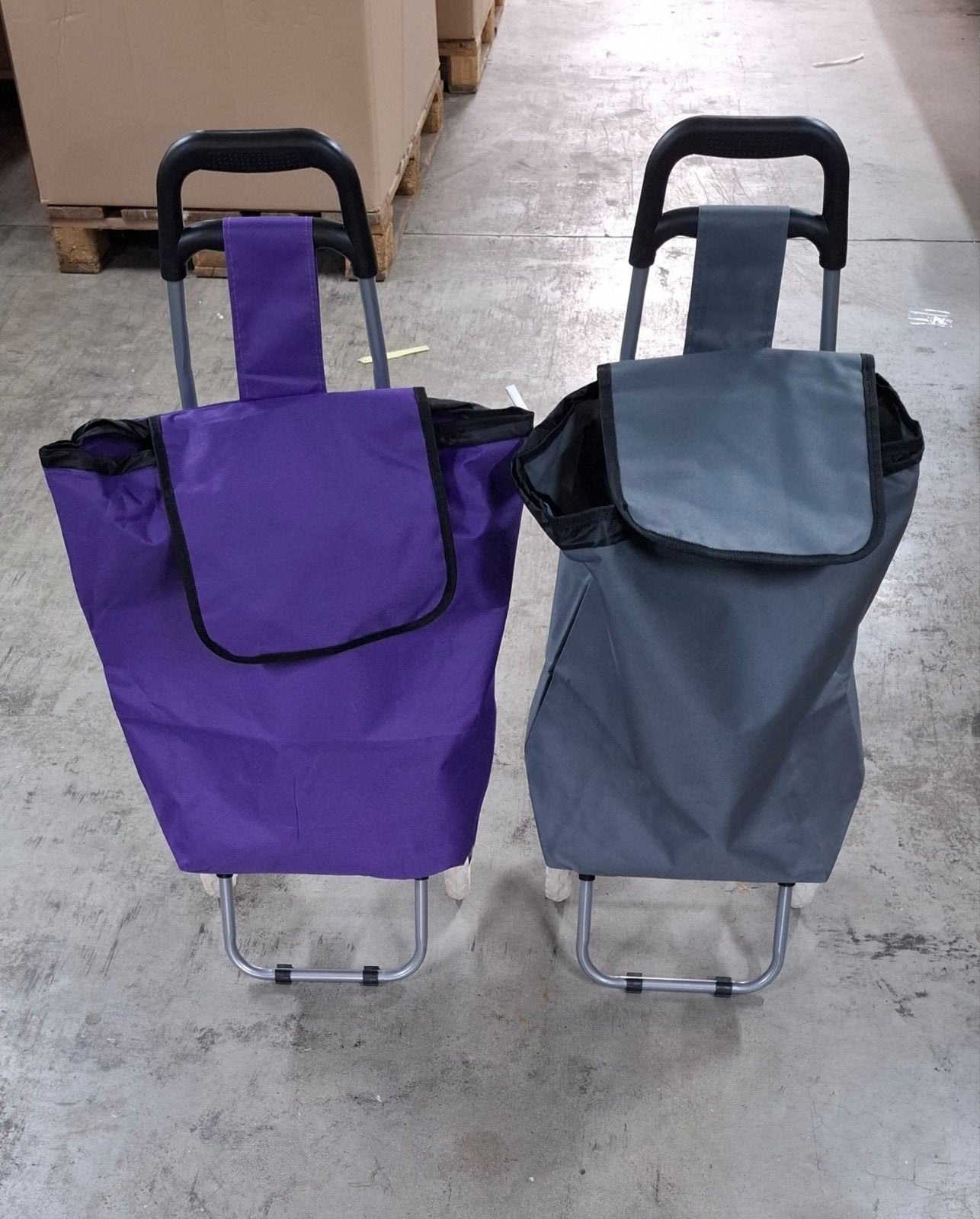 2 x boodschappen trolley of boodschappen kar ., Ophalen, Nieuw, Grijs, 30 cm of meer