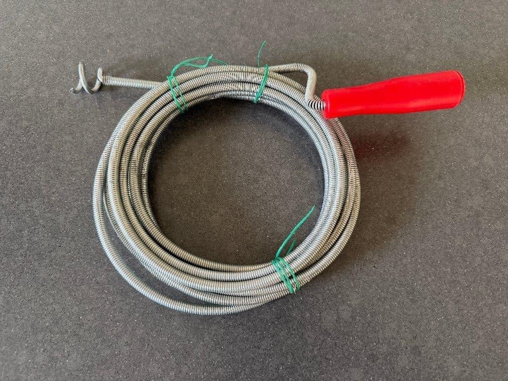 Ontstoppingsveer met houten handvat - 5 meter lang, Doe-het-zelf en Verbouw, Gereedschap | Handgereedschap, Ophalen of Verzenden
