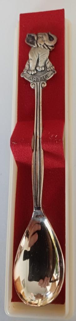 Vintage Artis souvenirlepel Olifant – Zilverstad Pleet, Ophalen