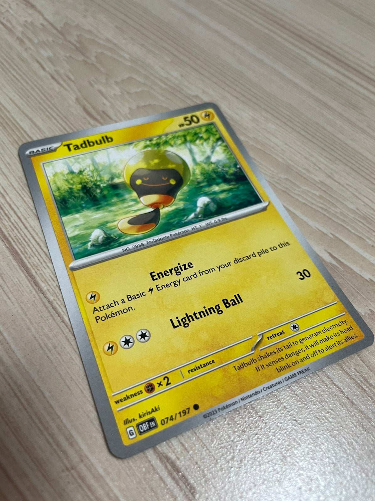 Pokémon kaart: Tadbulb, Ophalen of Verzenden, Nieuw, Losse kaart