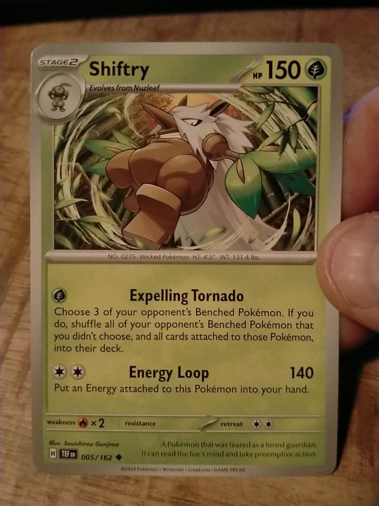 Pokemon Temporal Forces , Shiftry 005/162, Verzenden, Zo goed als nieuw, Losse kaart