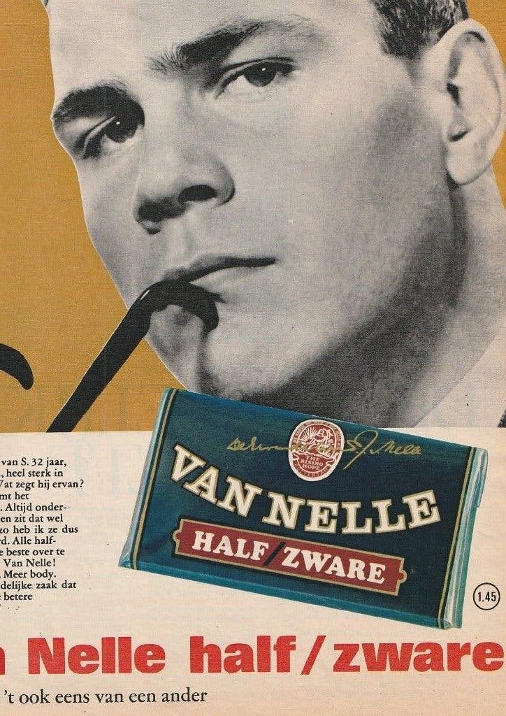 Retro reclame 1970 Van Nelle shag een bekentenis, Verzenden, Overige typen