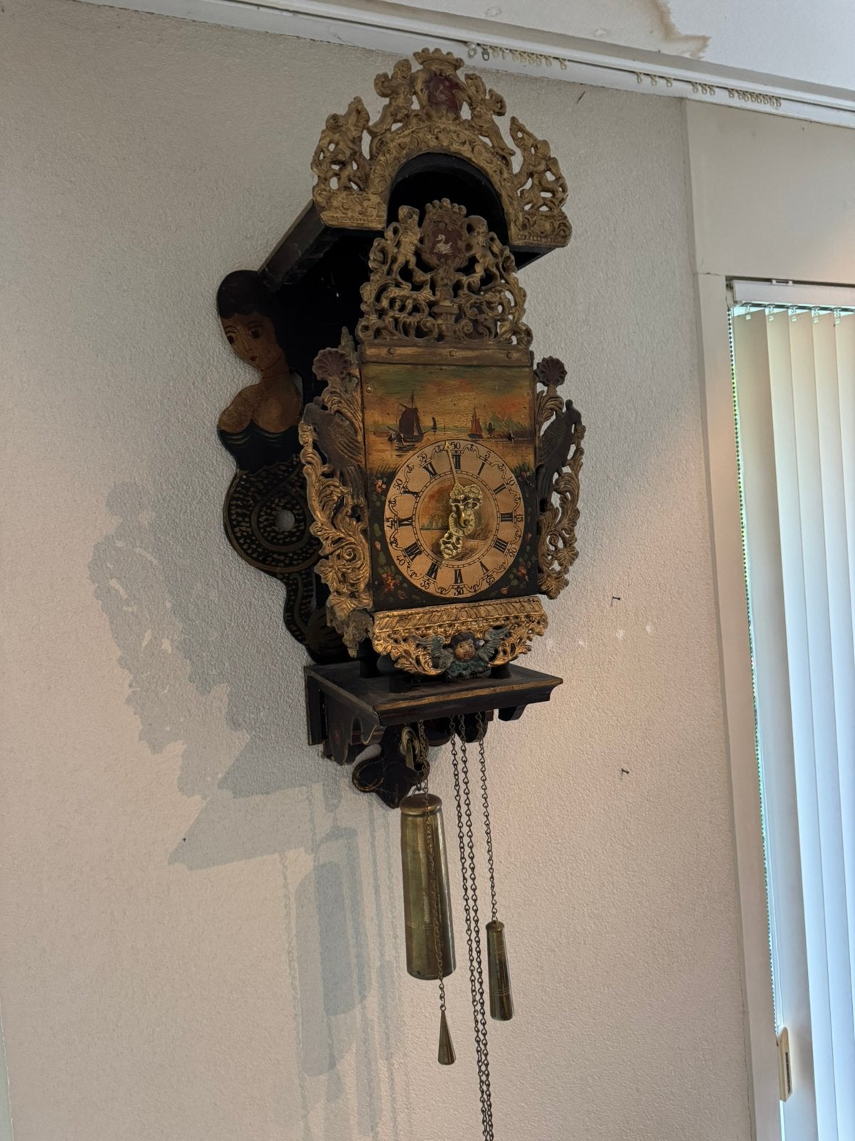 Friese stoelklok antiek, Antiek en Kunst, Ophalen of Verzenden