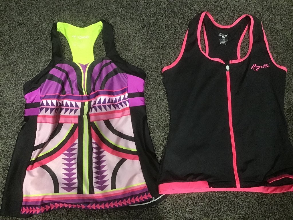 2 fietsshirt zonder mouwen, Fietsen en Brommers, Fietsaccessoires | Fietskleding, M, Zo goed als nieuw, Dames, Bovenkleding