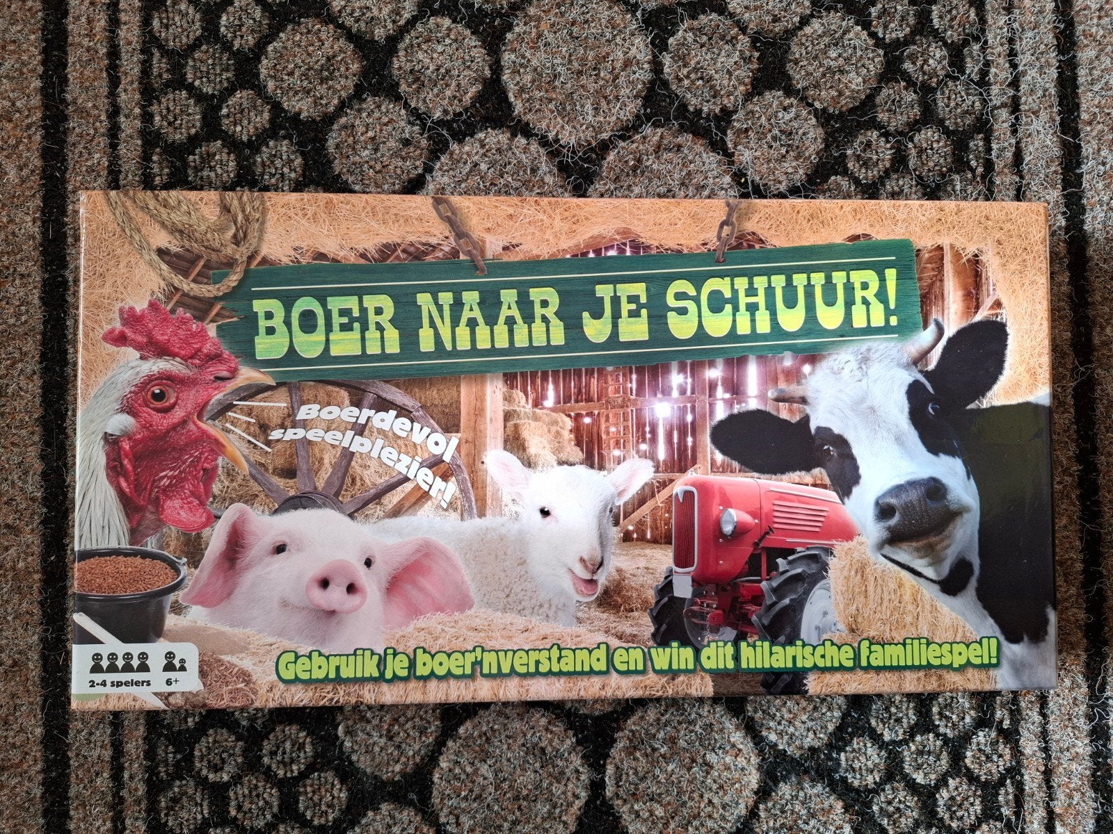 Boer naar je Schuur! Familiespel - Zo goed als nieuw, Drie of vier spelers, Ophalen of Verzenden, Zo goed als nieuw