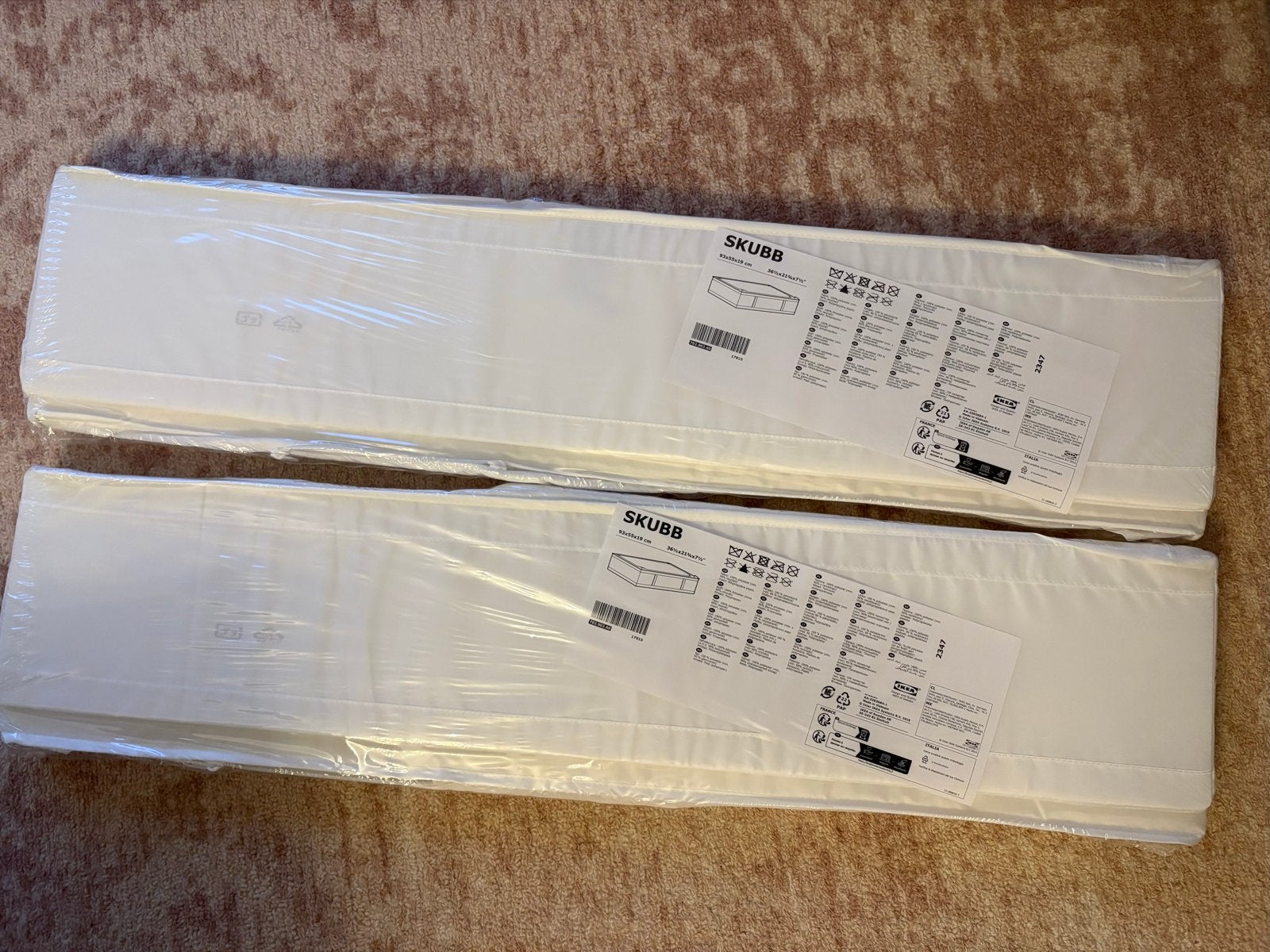 2 x IKEA SKUBB opbergers / organizers, Ophalen, Nieuw, Wit, Textiel