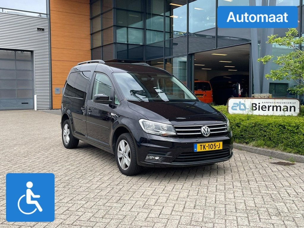 Volkswagen Caddy Short Rolstoelauto Automaat 3+1 of 5+0, Automaat, 12 maanden, Gebruikt, Zwart
