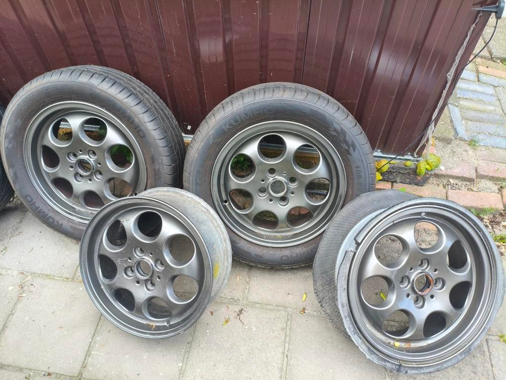 4x100 15 inch aluminium velgen, Ophalen, Mini