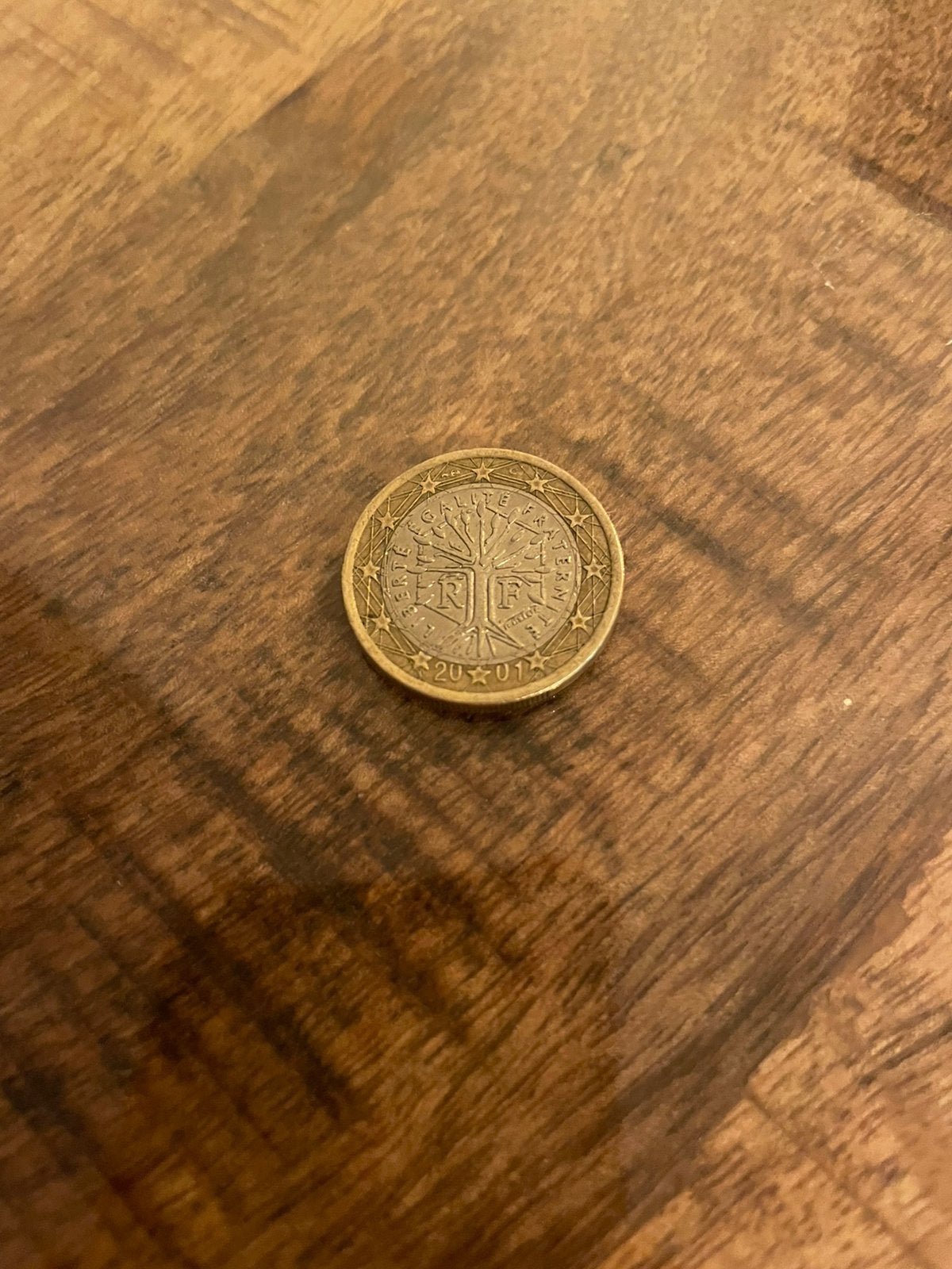 1 euromunt misslag Frankrijk 2001 zeldzaam/speciaal, Ophalen of Verzenden, Frankrijk, 2 euro
