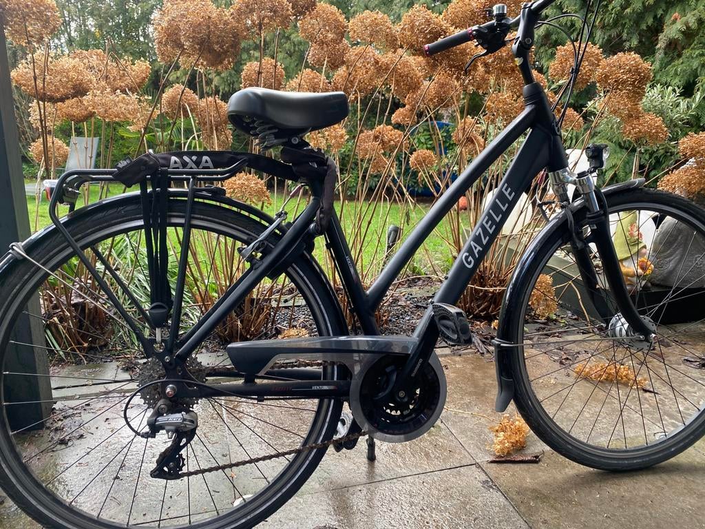 Gazelle Vento in mat zwart ( stadsfiets/ schoolfiets ), Ophalen, Zo goed als nieuw, Meer dan 20 versnellingen, Gazelle