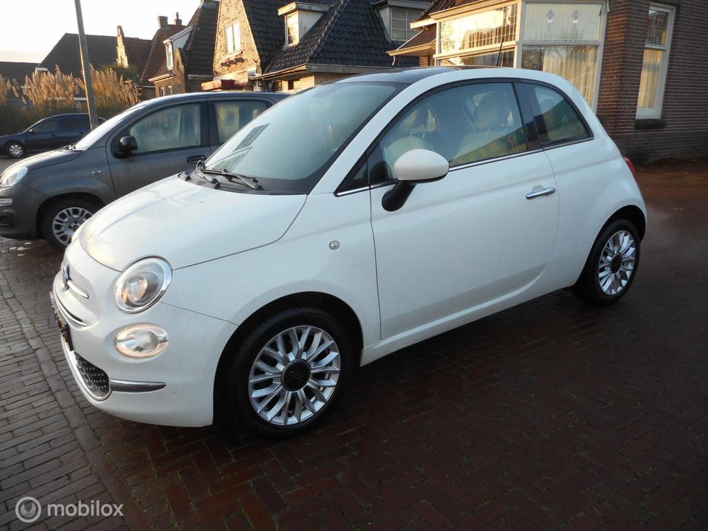Fiat 500 1.2 Lounge 4-CILINDER+AIRCO+BLUETOOTH+4-SEIZOEN-BAN, Auto's, Fiat, Voorwielaandrijving, Gebruikt, 4 cilinders, 840 kg
