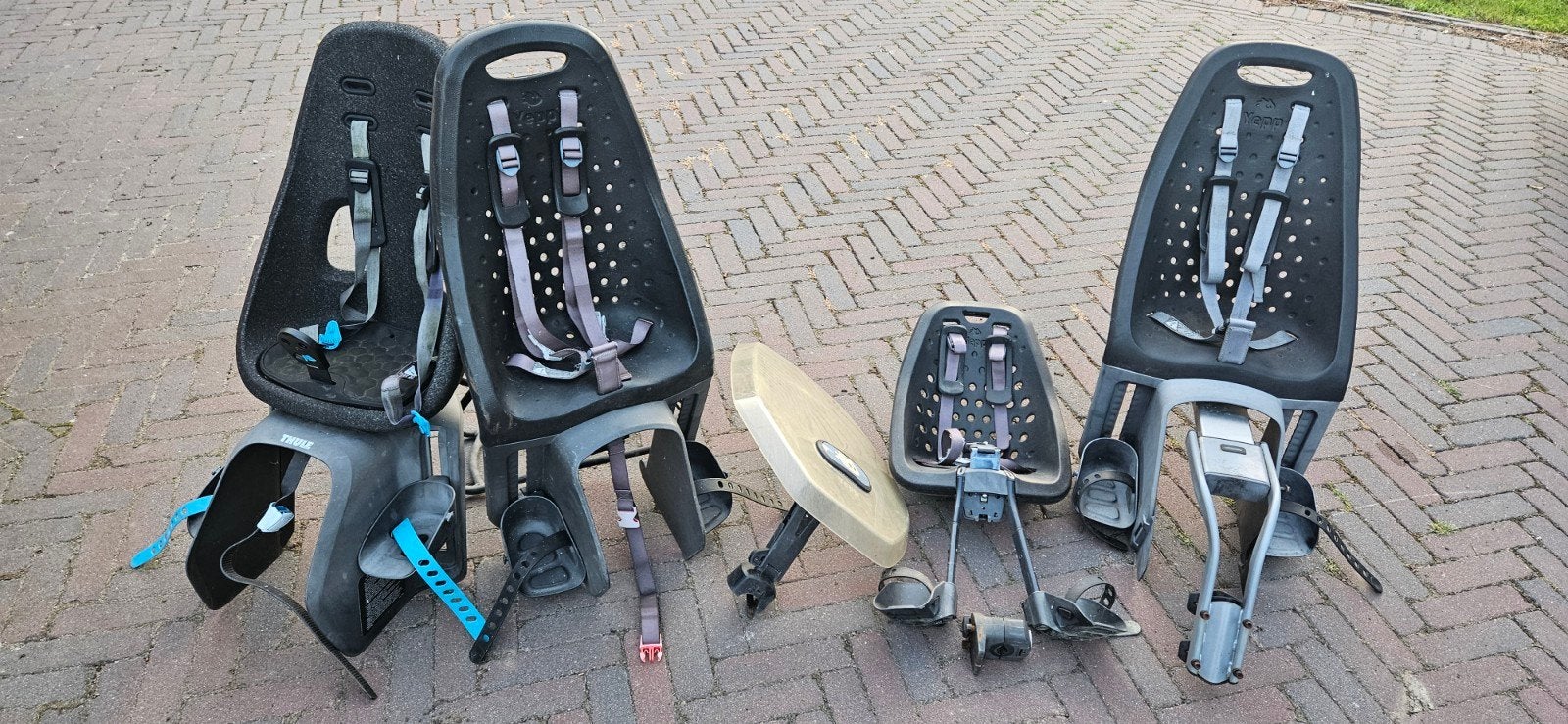 Diverse yepp fiets stoeltjes, Ophalen, Gebruikt, Yepp, Voetsteuntjes