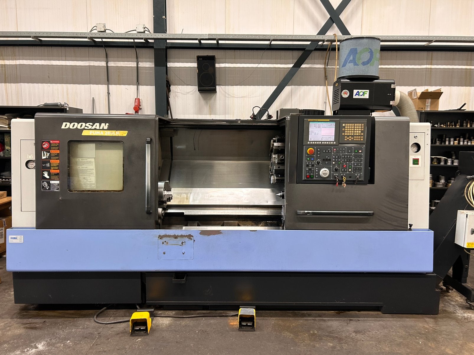 Doosan Puma 280LM CNC Draaibank, Doe-het-zelf en Verbouw, Ophalen, 1000 mm of meer, Zo goed als nieuw, Metaaldraaibank