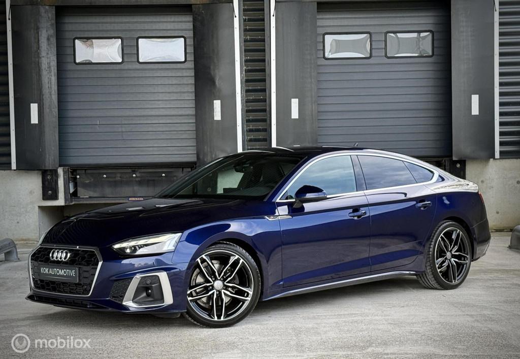 Audi A5 Sportback 35 TFSI S Competition|Rs zetels|Massage|, Gebruikt, Euro 6, 4 cilinders, Blauw