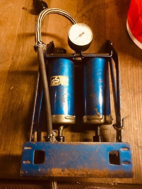 voetpomp, Ophalen of Verzenden, Drukmeter, Gebruikt