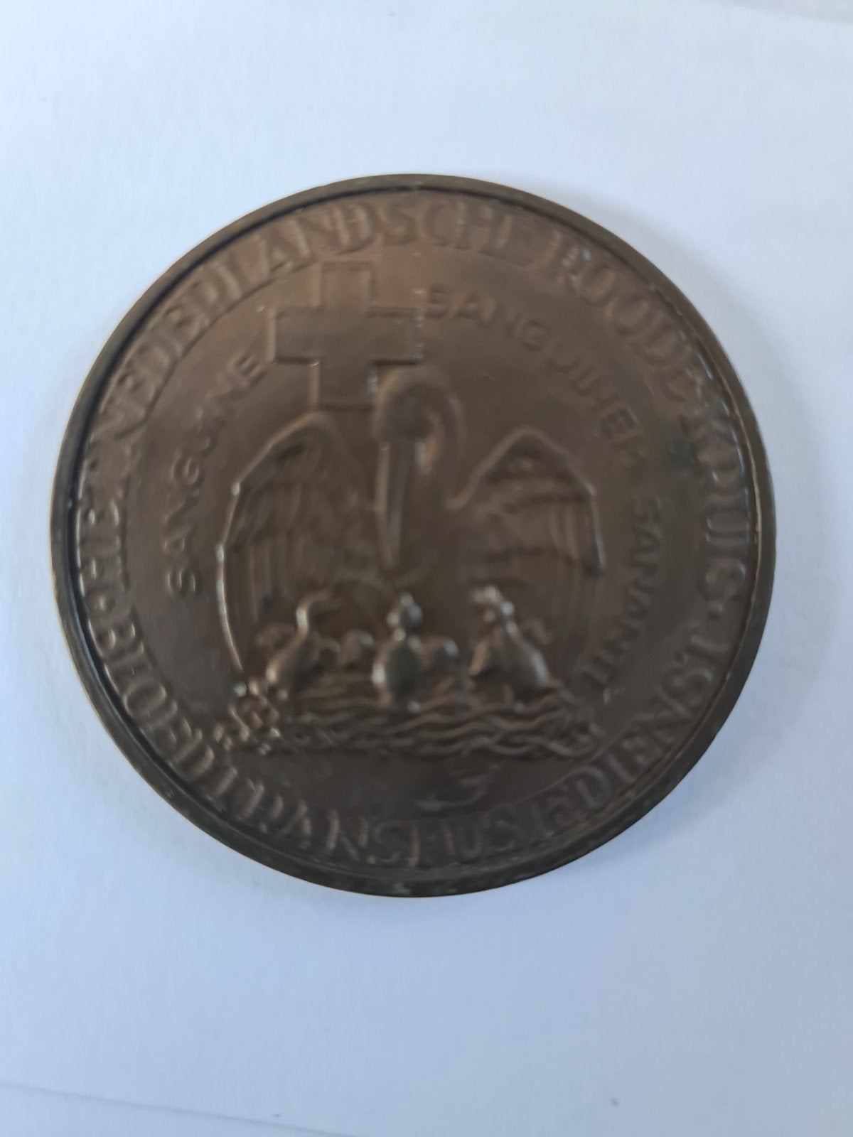 Oude Nederlandse Rode Kruis Medaille - Karl Landsteiner, Ophalen of Verzenden, Brons, Nederland
