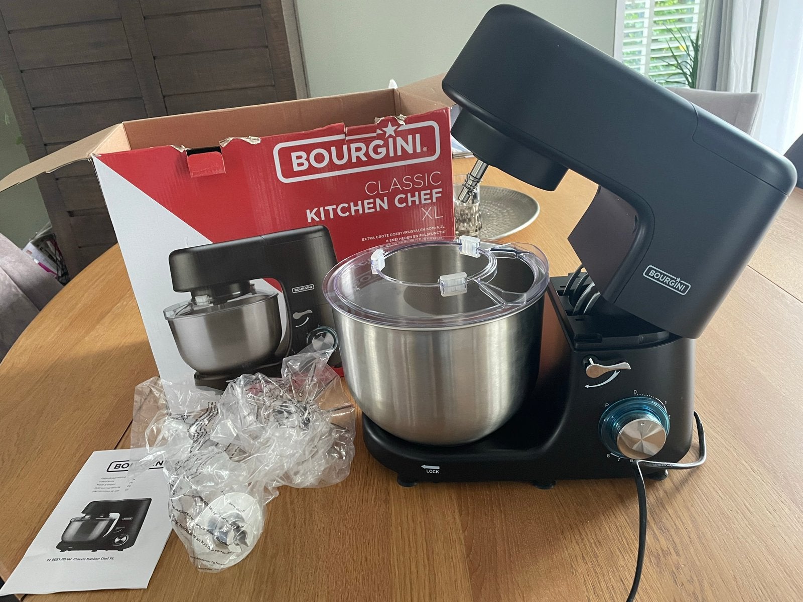 Bourgini Classic Kitchen Chef XL - Zo goed als nieuw, 4 liter of meer, 3 snelheden of meer, Ophalen of Verzenden, Zo goed als nieuw