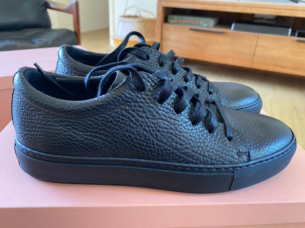Nieuw Acne Studios Adrian Grain Black Sneakers Patta 39 40, Zwart, Ophalen of Verzenden, Sneakers of Gympen, Zo goed als nieuw