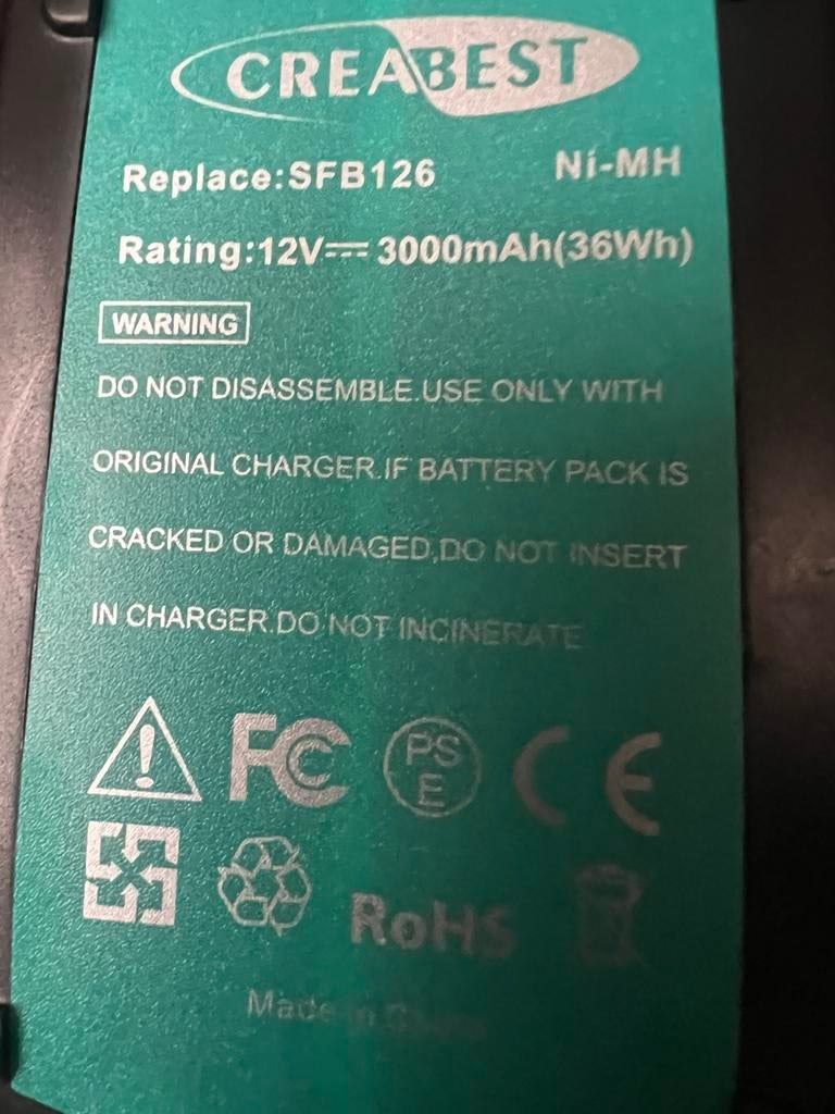 Creabest batterij, Ophalen of Verzenden