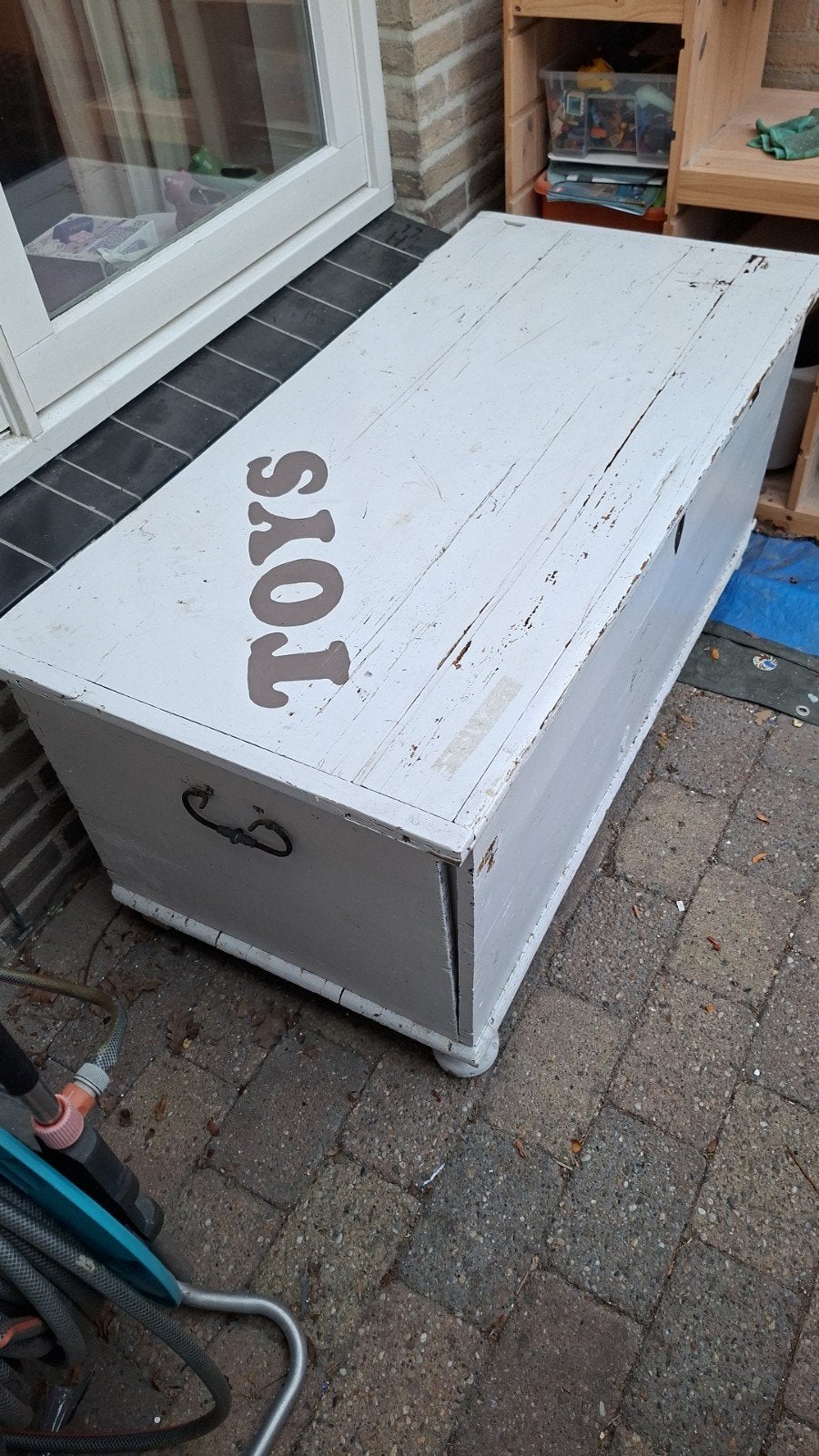 Massief houten dekenkist/speelgoedkist, Huis en Inrichting, Ophalen, 50 – 75, Gebruikt, 50 tot 100 cm