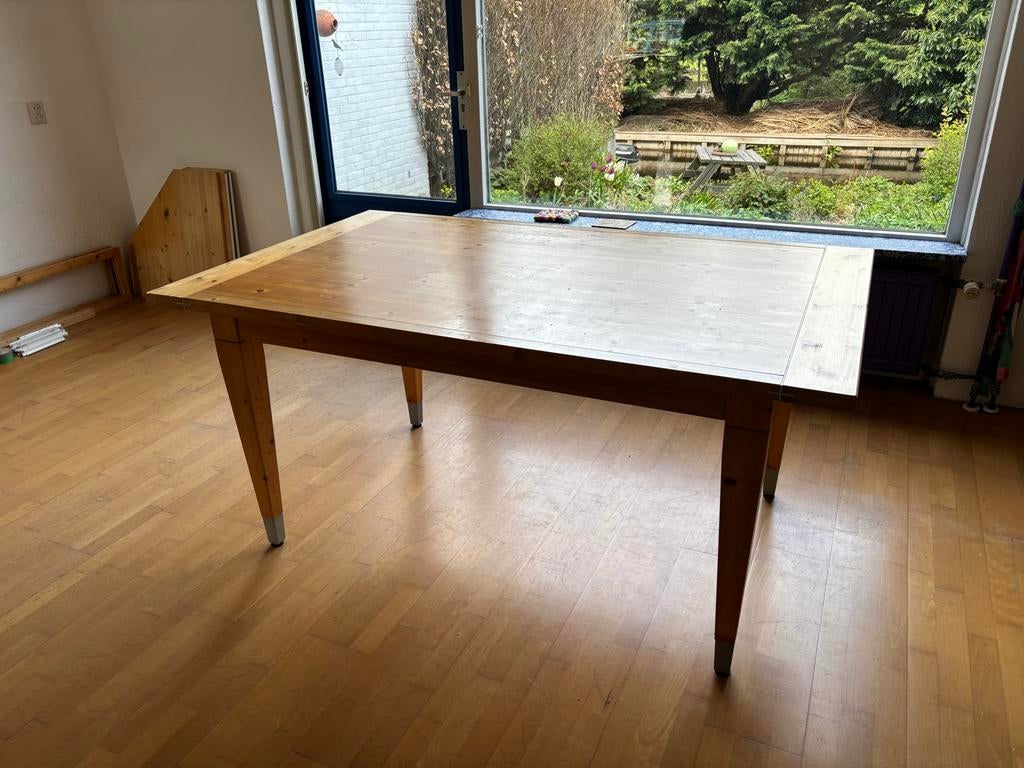 Lundia tafel - met laden - massief grenen, Huis en Inrichting, Tafels | Eettafels, Ophalen, Gebruikt, 50 tot 100 cm, 150 tot 200 cm