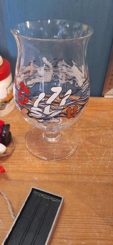 Duvel glas franky sticks (8326), Ophalen of Verzenden, Zo goed als nieuw, Glas of Glazen, Duvel