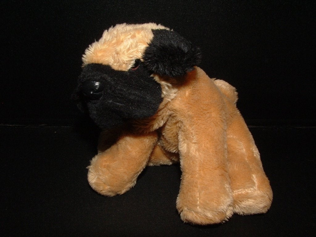 PAWS HOND MOPSHONDJE VELOURS LICHTBRUIN/ZWART MET, Verzenden, Nieuw, Overige typen