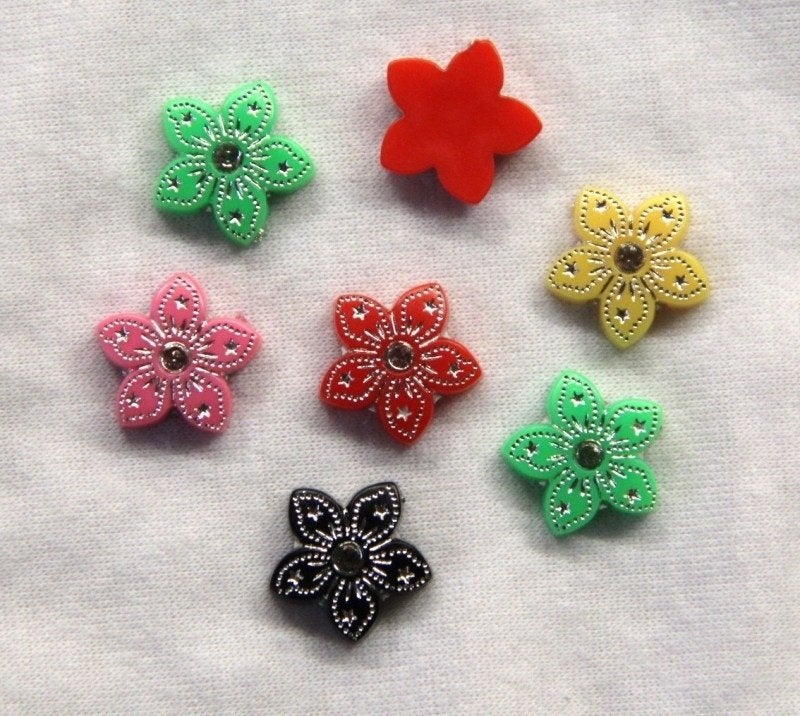 50 x Cabochons bloem, Hobby en Vrije tijd, Scrapbooking, Info@hobbymagic.nl, Hobbymagic, Nieuw, Verzenden