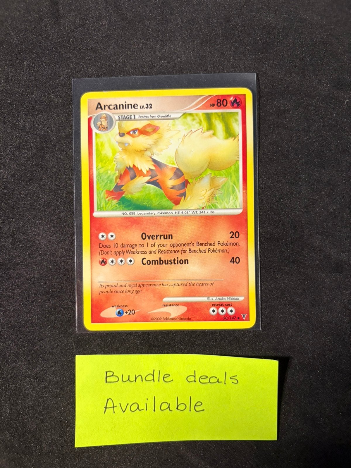 Pokemon card Arcanine 50 - Supreme victors rare, Verzenden, Zo goed als nieuw, Losse kaart