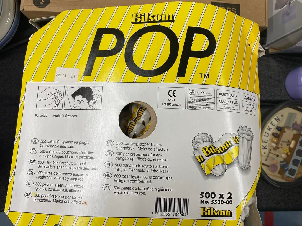 Bilson POP Oordopjes - 1000 paar hygiënische oordopjes, Ophalen of Verzenden, Nieuw