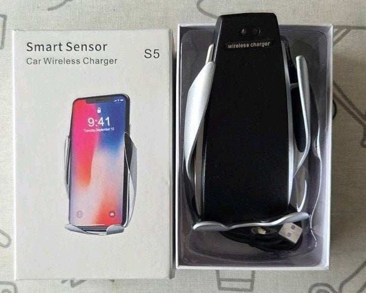 Smart Sensor S5 Draadloze Autolader - Nieuw in doos, Universeel, USB-C, Draadloze oplader, Nieuw