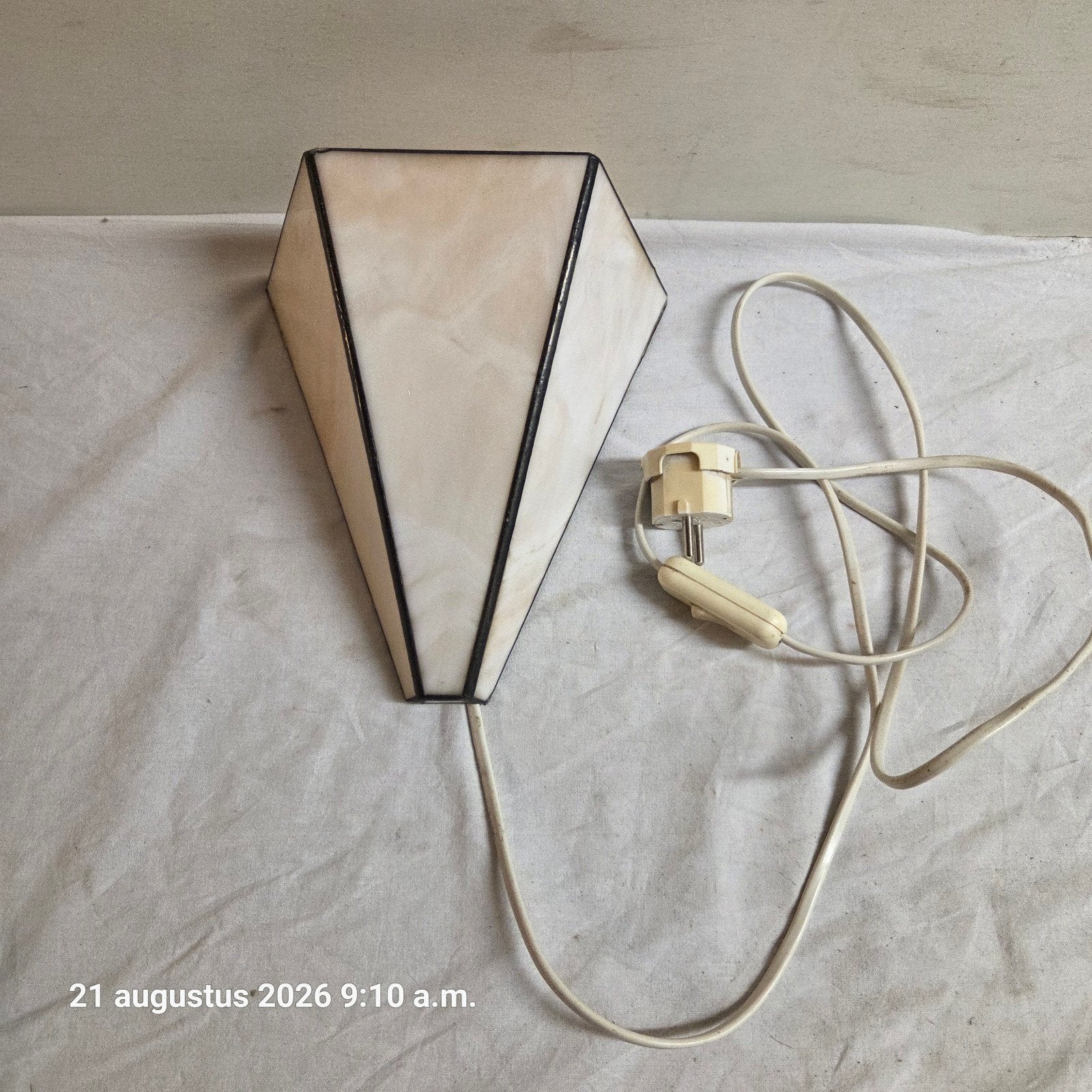 Vintage wandlamp met stekker en schakelaar, E14 (klein), Ophalen of Verzenden, Overige merken, Gebruikt