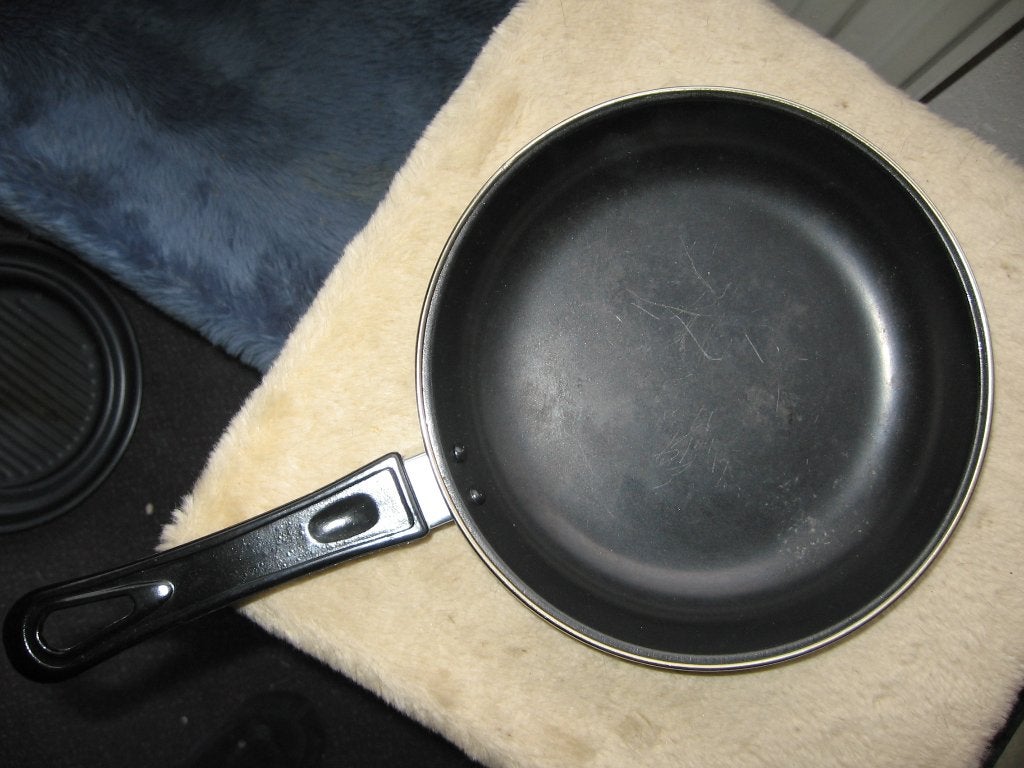 grillpan - koekenpan - 2 rvs kookpannen, Ophalen of Verzenden, Gebruikt